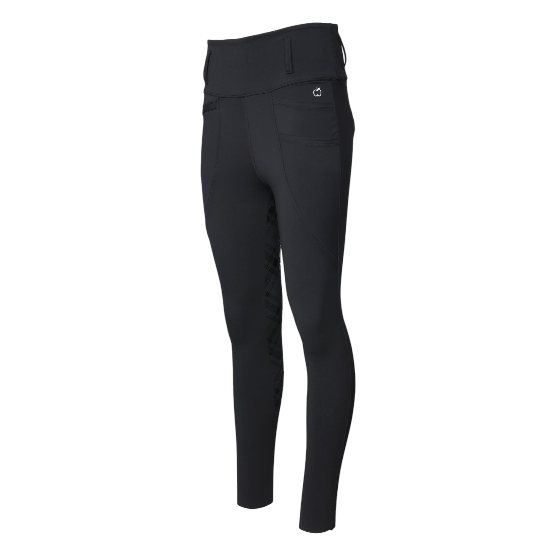 Dapplebay Holiday Plaid Riding Tights - Black - JPC Equestrian.com