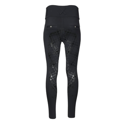 Dapplebay Holiday Plaid Riding Tights - Black - JPC Equestrian.com