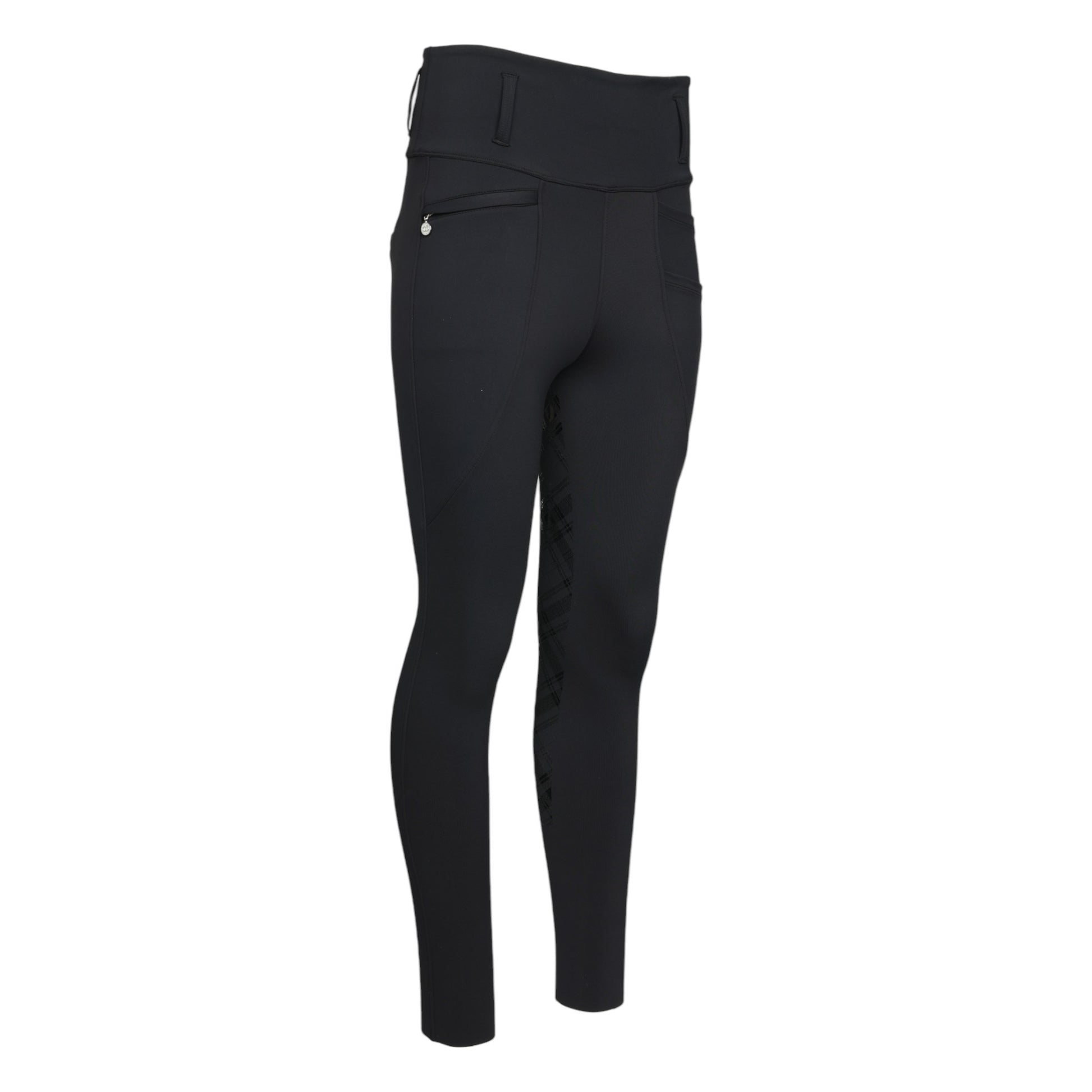 Dapplebay Holiday Plaid Riding Tights - Black - JPC Equestrian.com