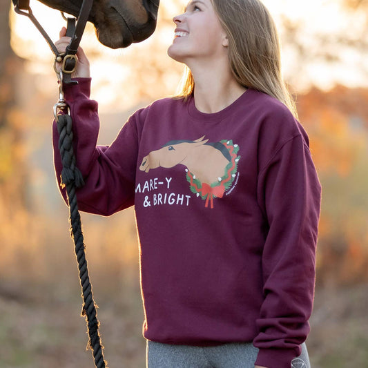 Dapplebay Mare-y & Bright Crewneck  Sweatshirt-JPC Equestrian.com