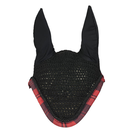 Dapplebay Holiday Plaid Pony Fly Veil - RED