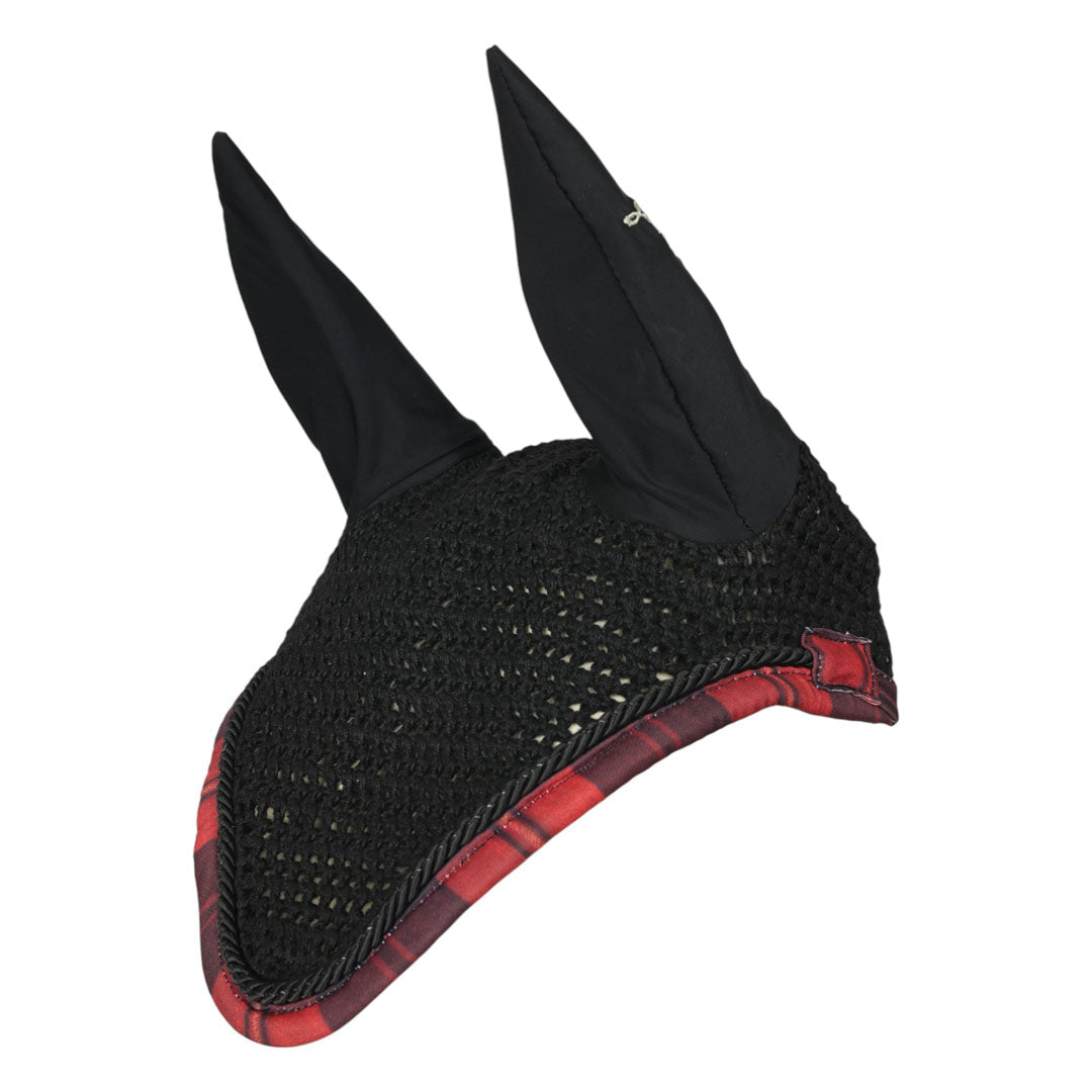 Dapplebay Holiday Plaid Pony Fly Veil - RED