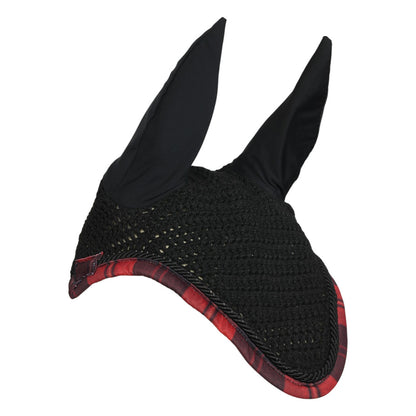 Dapplebay Holiday Plaid Pony Fly Veil - RED
