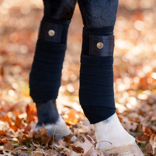 Dapplebay  Sport Polo Wraps - Black - JPC Equestrian.com