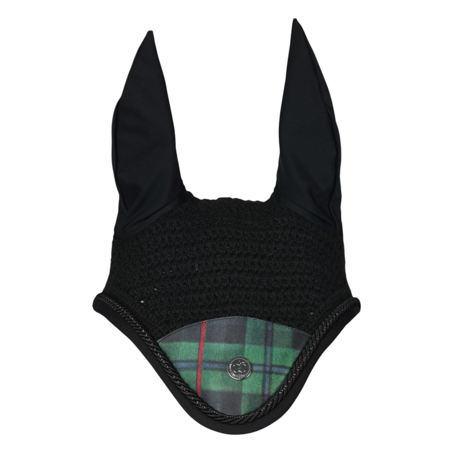 Dapplebay Holiday Plaid Pony Fly Veil - GREEN - JPC Equestrian.com