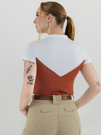 Dapplebay Lady 1/4 Zip SS Show Top-Rust