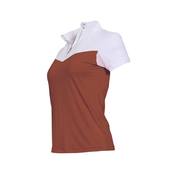 Dapplebay Lady 1/4 Zip SS Show Top-Rust