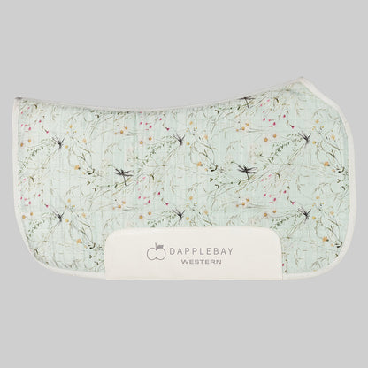 Dapplebay Dragonfly Meadow Western Saddle Pad-Dusty Teal