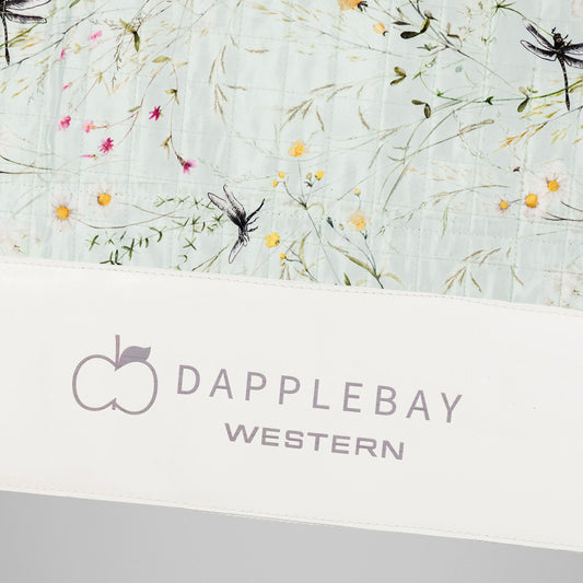 Dapplebay Dragonfly Meadow Western Saddle Pad-Dusty Teal