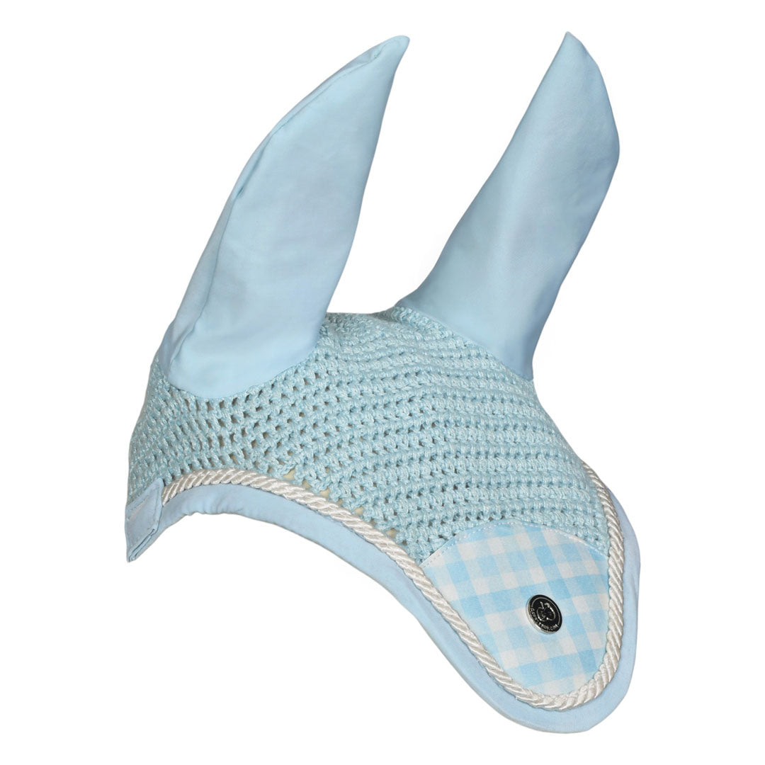 Dapplebay Gingham Fly Veil-Blue/White