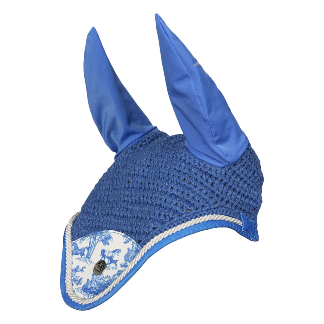 Dapplebay Equestrian Toile Fly Veil-Blue/White