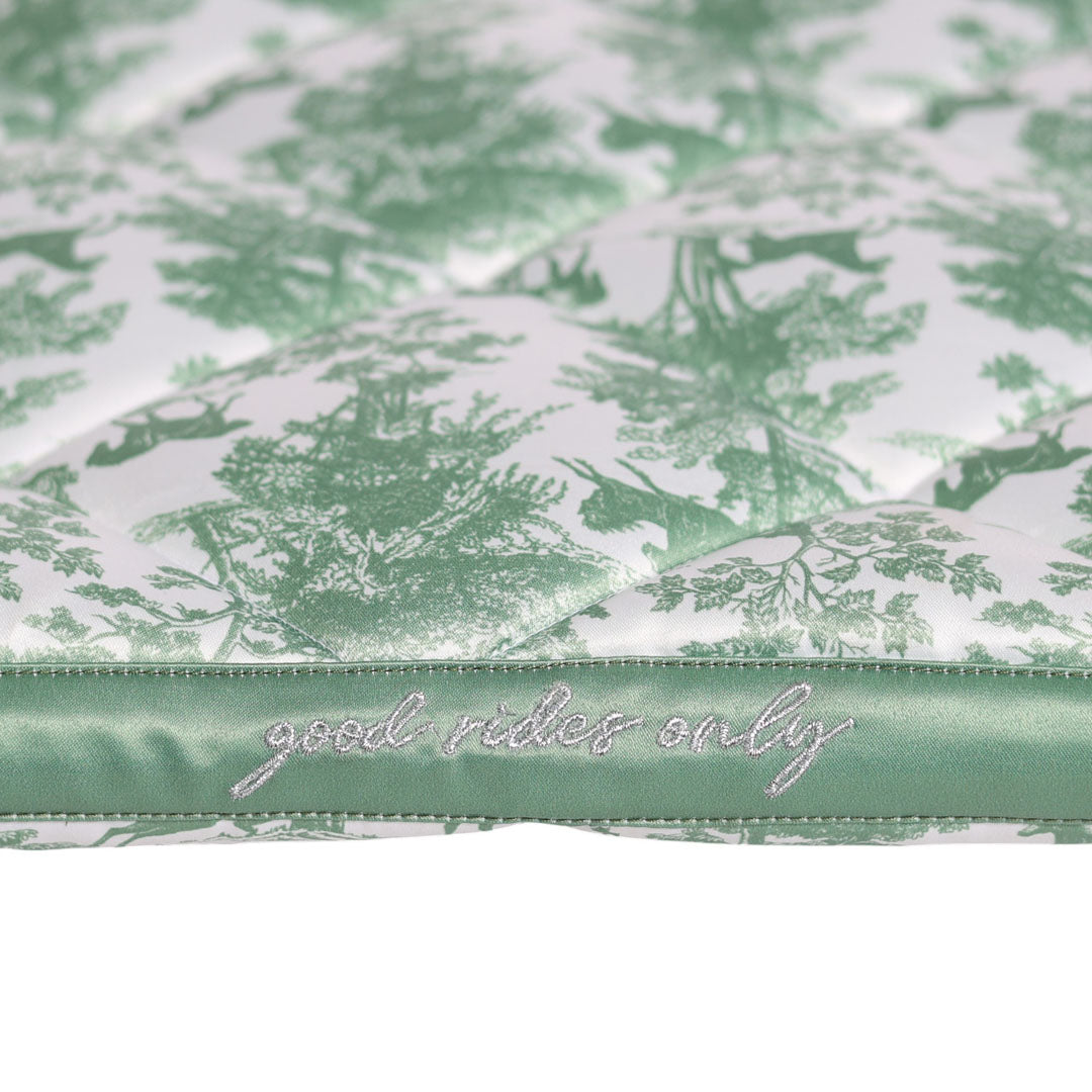 Dapplebay Equestrian Toile Jump Saddle Pad-Green/White