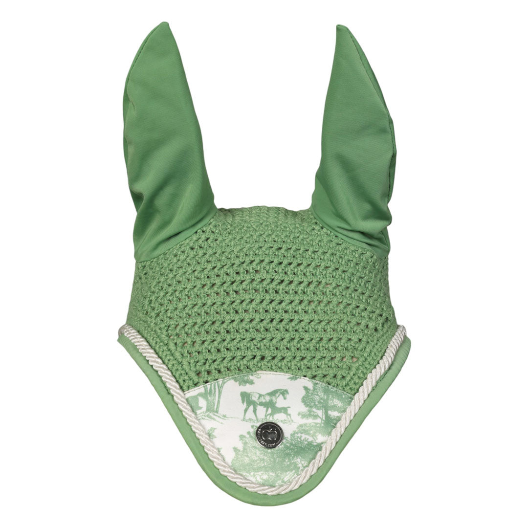 Dapplebay Equestrian Toile Fly Veil-Green/White