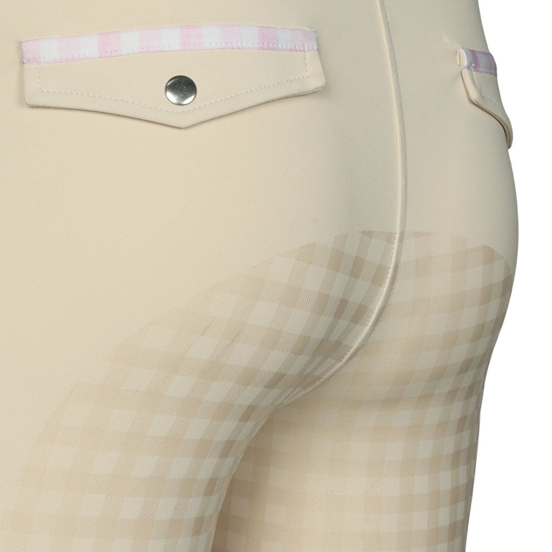 Dapplebay Gingham Essential Full Seat Tights-Tan
