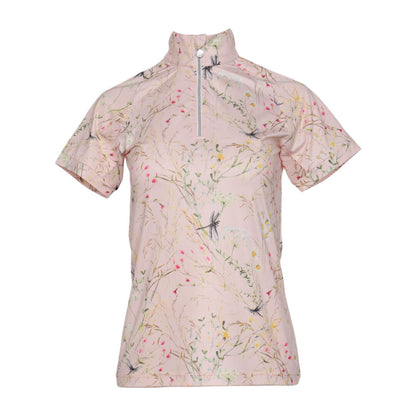 Dapplebay Kids Dragonfly Meadow 1/4 Zip SS Riding Top-Light Pink