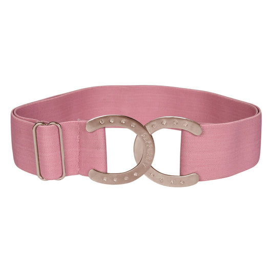Dapplebay Horse Shoe Elastic Belt - Light Pink/Rose Gold