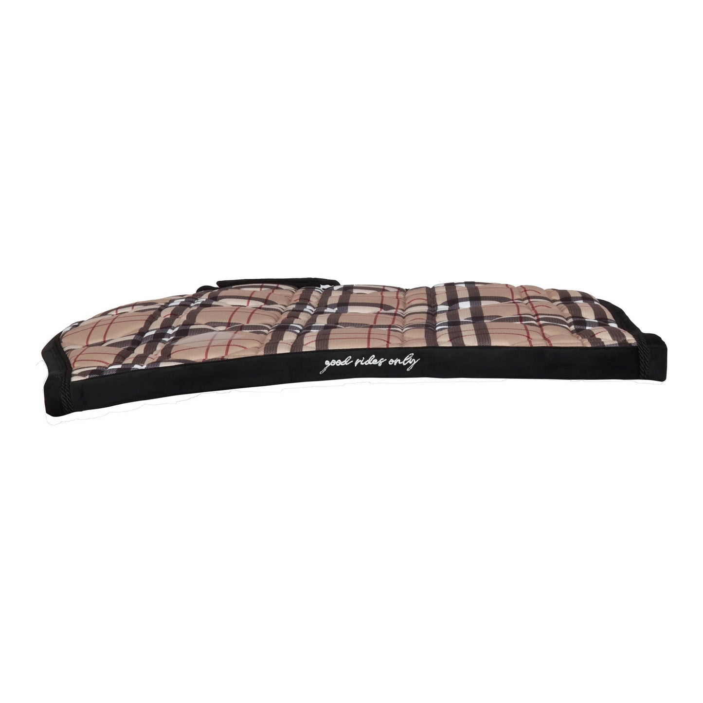 Dapplebay Holiday Plaid Dressage Saddle Pad-Tan