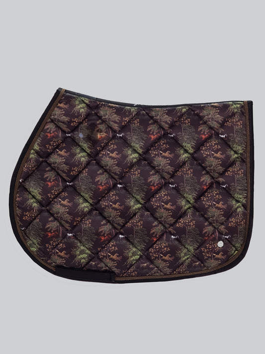 Dapplebay Autumn Toile Jump Saddle Pad-Dark Bay