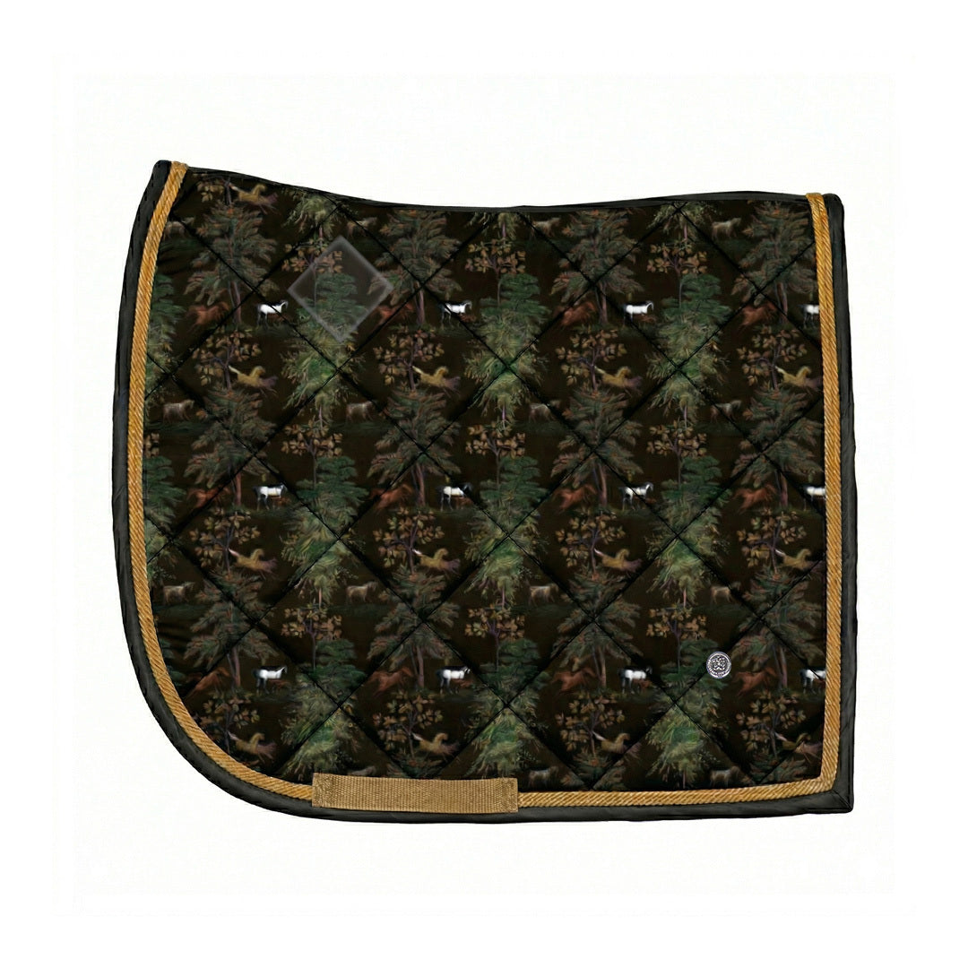 Dapplebay Autumn Toile Dressage Saddle Pad-Dark Bay