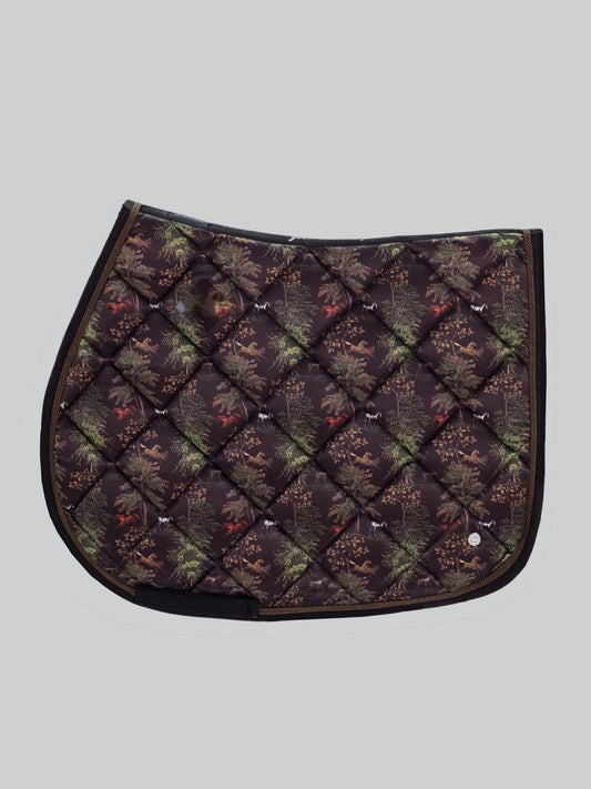 Dapplebay Autumn Toile Pony Saddle Pad-Dark Bay