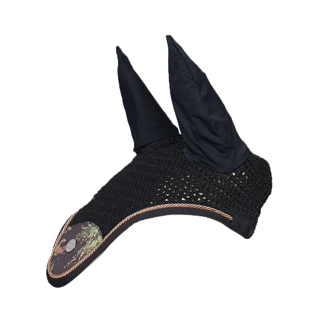 Dapplebay Autumn Toile Fly Veil-Dark Bay