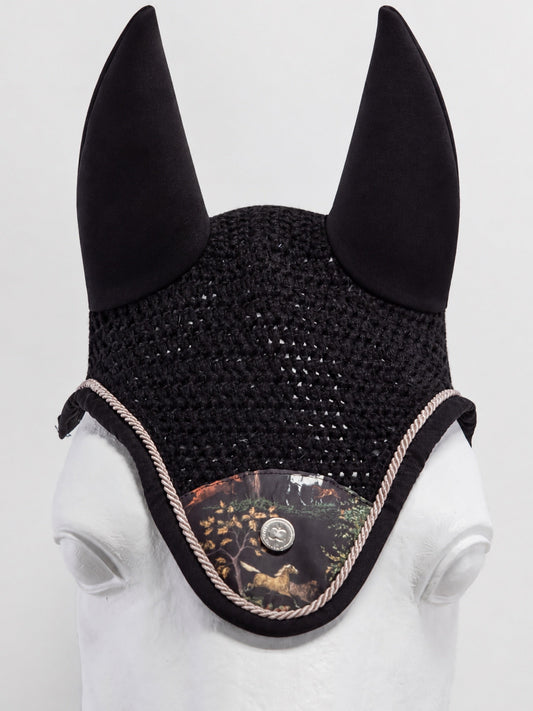 Dapplebay Autumn Toile Pony Fly Veil-Dark Bay