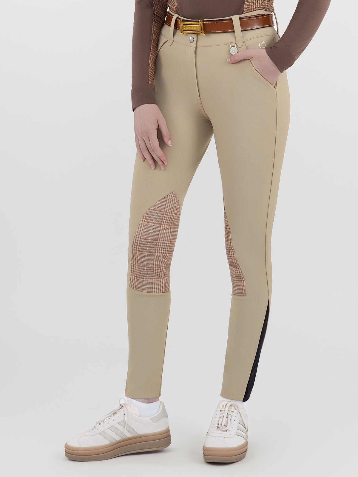 Dapplebay Heirloom Knee Patch Breeches-Heritage Tan