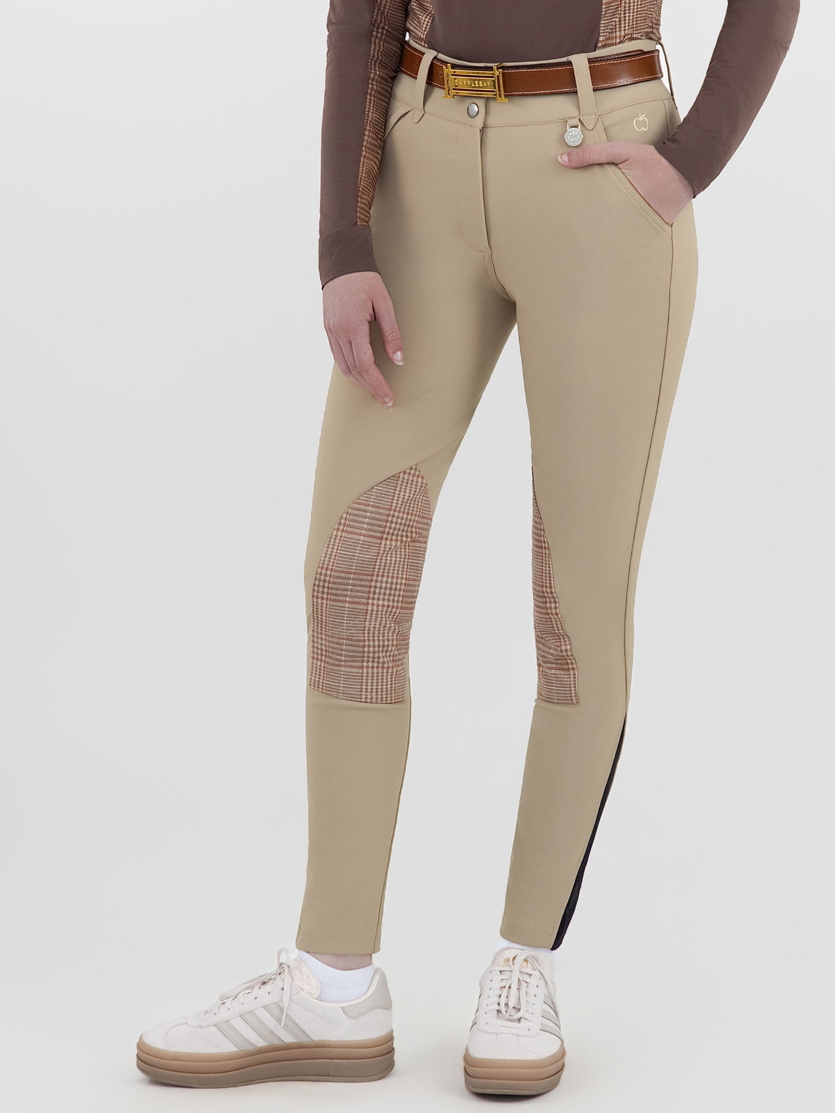 Dapplebay Heirloom Knee Patch Breeches-Heritage Tan