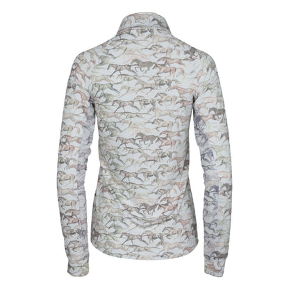 Dapplebay Galloping Watercolor 1/4 Zip Riding Top
