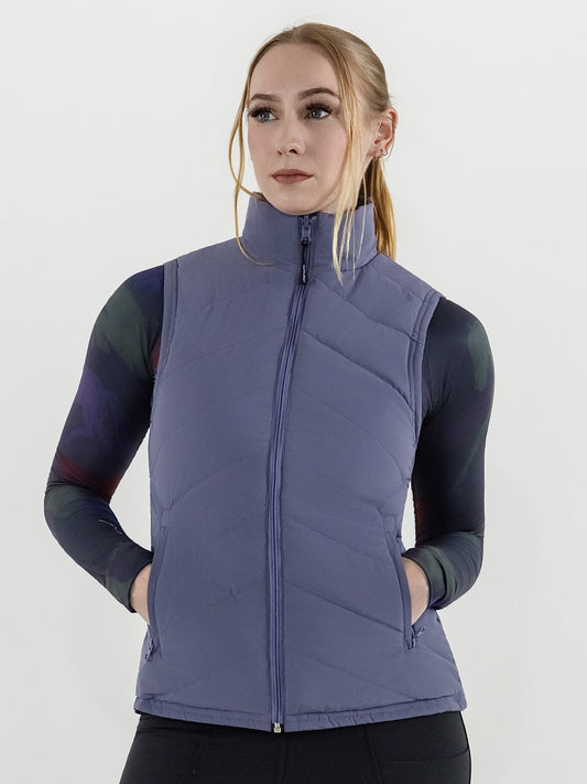 Dapplebay Lady Reversible Quilted Vest-Purple Dusk