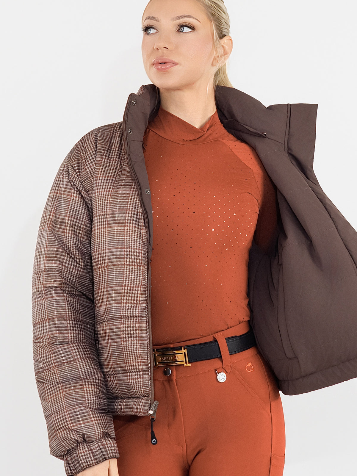 Dapplebay Reversible Puffer Jacket-Chocolate