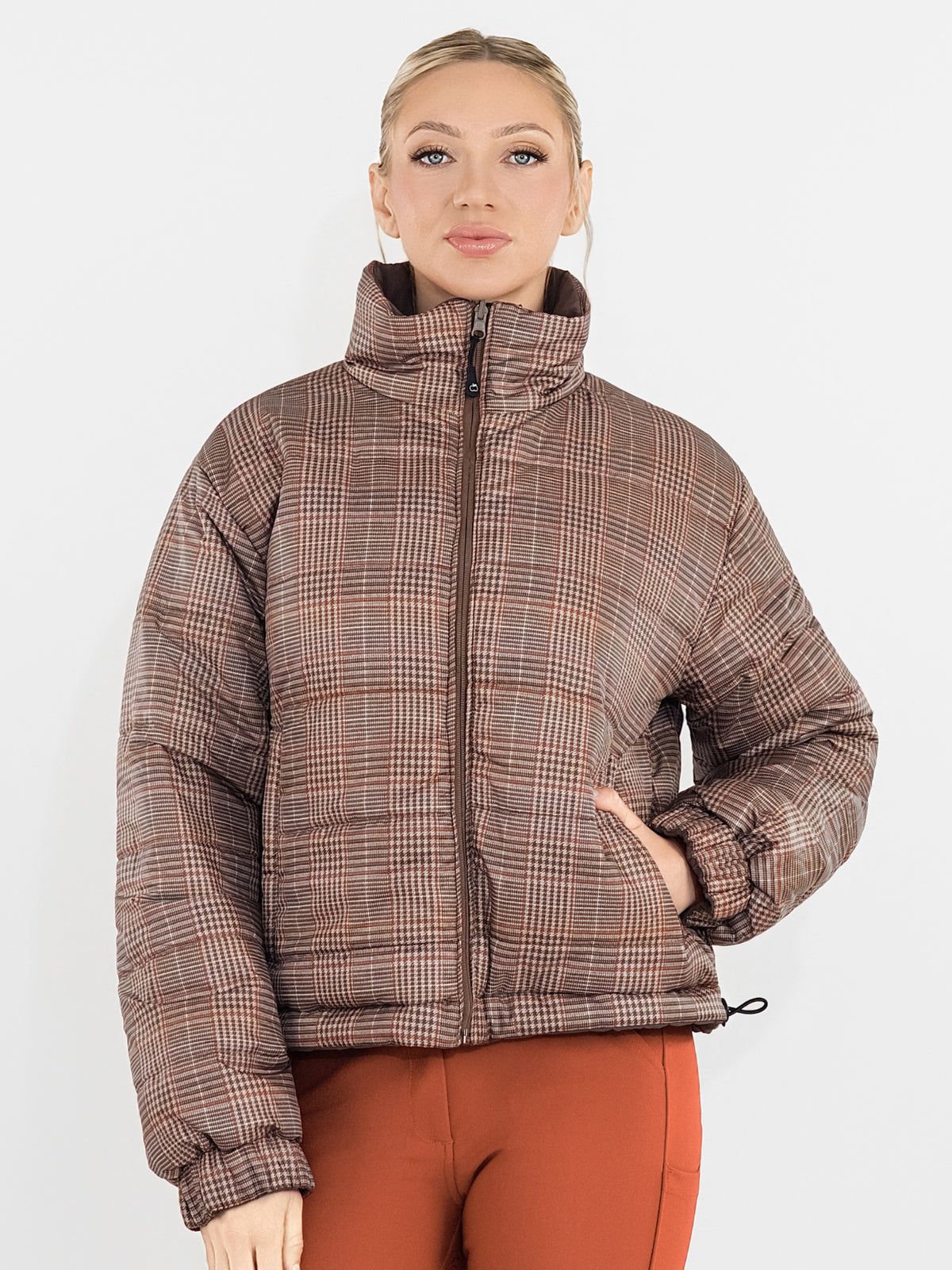 Dapplebay Reversible Puffer Jacket-Chocolate