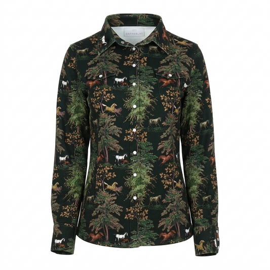 Dapplebay Autumn Toile Western Riding Top-Dark Bay