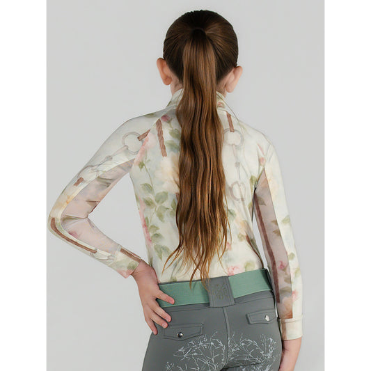 Dapplebay Kids Vintage Floral 1/4 Zip LS Riding Top