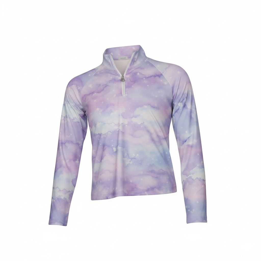 Dapplebay Kids Opalite Skies 1/4 Zip LS Riding Top