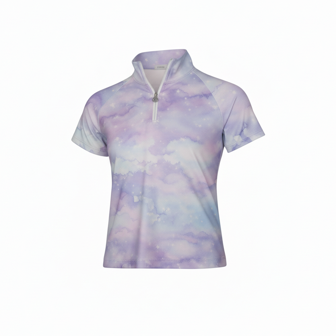 Dapplebay Kids Opalite Skies 1/4 Zip SS Riding Top
