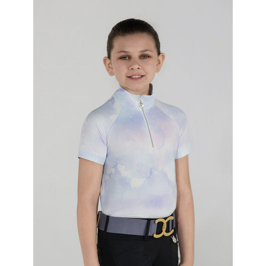 Dapplebay Kids Opalite Skies 1/4 Zip SS Riding Top