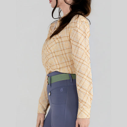 Dapplebay Spring Plaid Breezy Button Up Top