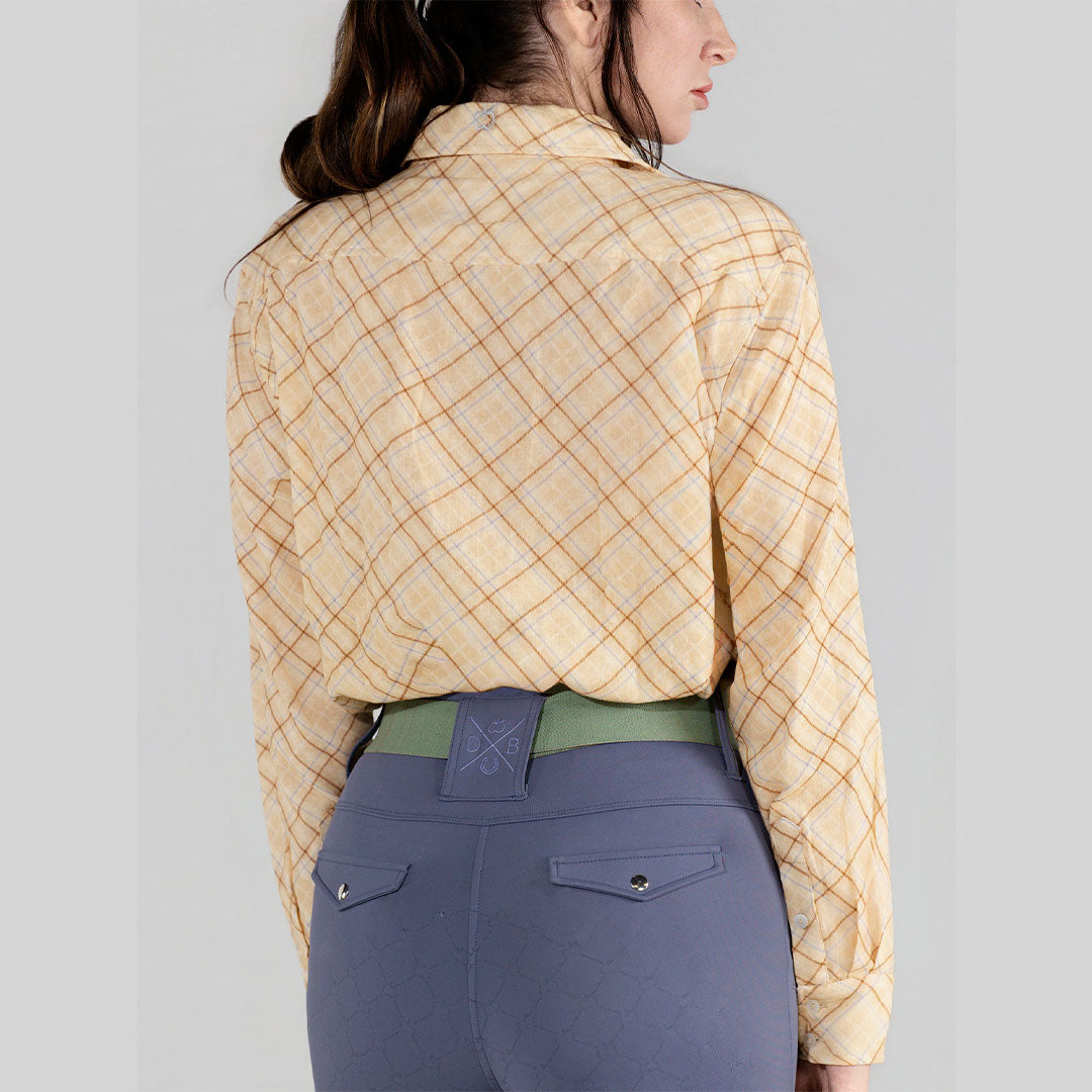 Dapplebay Spring Plaid Breezy Button Up Top