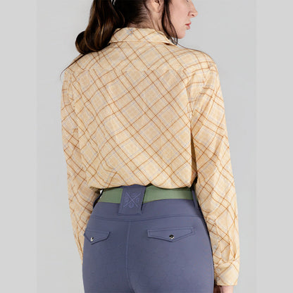 Dapplebay Spring Plaid Breezy Button Up Top