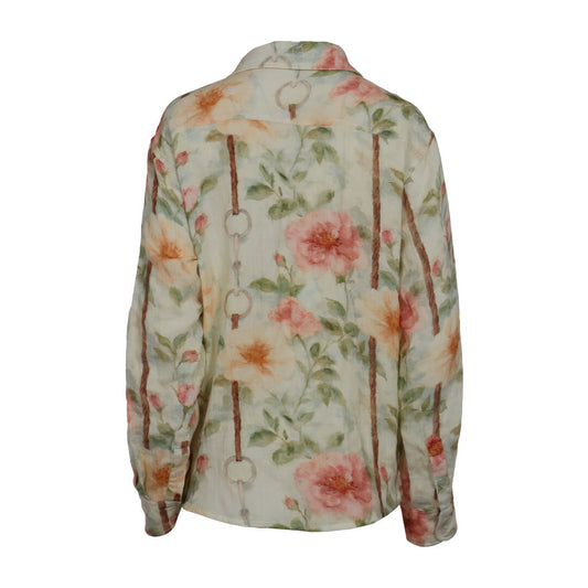Dapplebay Vintage Floral Breezy Button Up Top