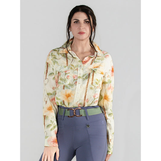 Dapplebay Vintage Floral Breezy Button Up Top