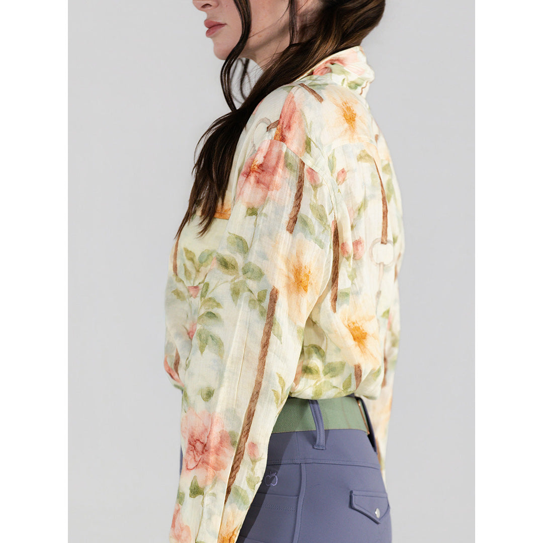 Dapplebay Vintage Floral Breezy Button Up Top