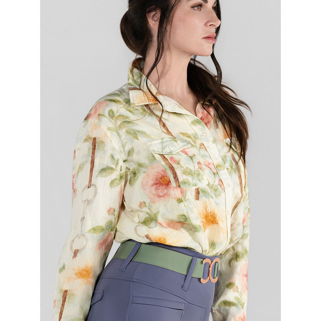 Dapplebay Vintage Floral Breezy Button Up Top