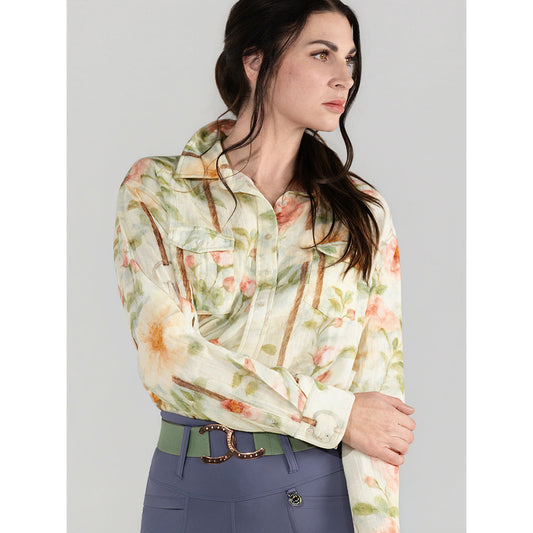 Dapplebay Vintage Floral Breezy Button Up Top