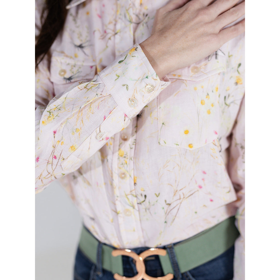 Dapplebay Dragonfly Meadow Breezy Button Up Top
