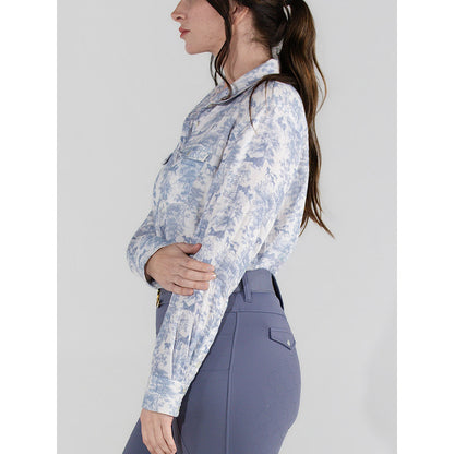 Dapplebay Equestrian Toile Breezy Button Up Top