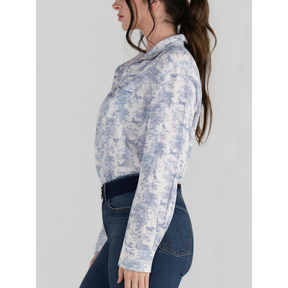 Dapplebay Equestrian Toile Breezy Button Up Top
