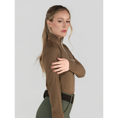 Dapplebay Lady 1/4 Zip Aircut LS Riding Top