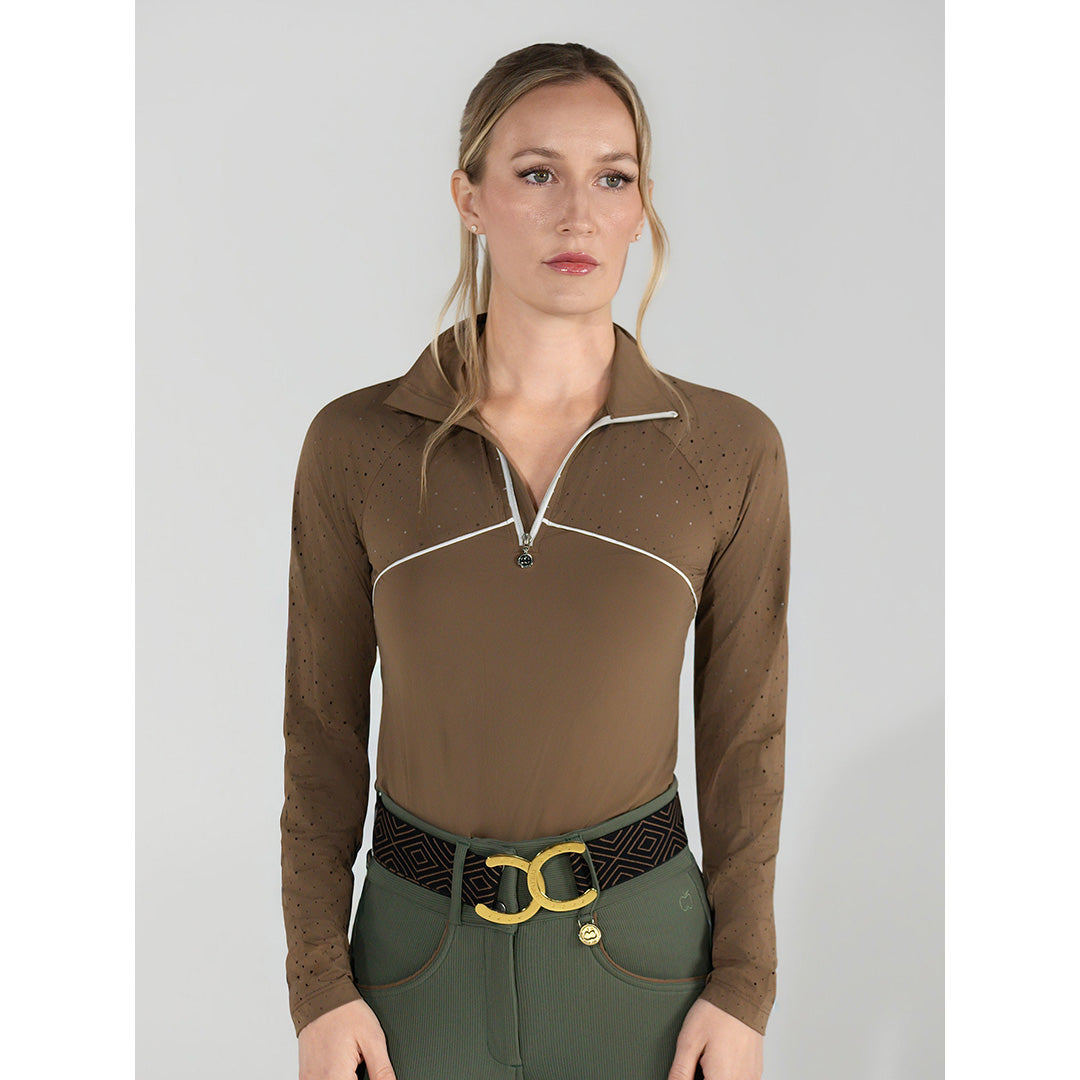 Dapplebay Lady 1/4 Zip Aircut LS Riding Top